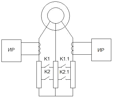 Рис. 5 - Подключение трансформаторов тока в качестве датчиков тока статора